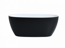 POSEIDON STELLA FREE STANDING BATHTUB MATTE BLACK AND MATTE WHITE 1700MM