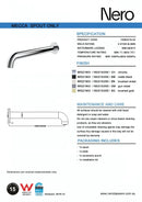 NERO MECCA Basin or Bath Spout Only 120-260mm