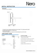 NERO MECCA WALL BASIN/BATH MIXER SEPARATE BACK PLATE