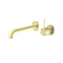 NERO MECCA WALL BASIN/BATH MIXER SEPARATE BACK PLATE HANDLE UP