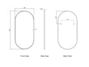 OTTI NOOSA BLACK OVAL MIRROR 900X450MM