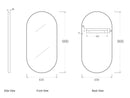 OTTI NOOSA GOLD OVAL MIRROR 900X450MM