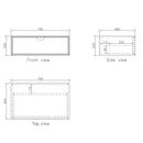 OTTI MOONLIGHT WHITE 750MM SINGLE BOWL WALL HUNG CABINET AND BASIN