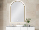 600 X 900 MM ARCHED SHAPE GOLD FRAMED CARYSIL LED MIRROR