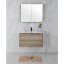 Aulic Max Timber Look Wall Hung Vanity 1500mm Single Bowls