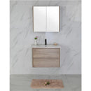 Aulic Max Timber Look Wall Hung Vanity 1500mm Single Bowls