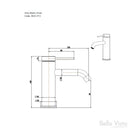 Bella Vista Mica Basin Mixer - Chrome, Black, Brushed Nickel, Gunmetal, French Gold