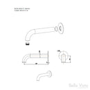 Bella Vista Mica Bath Spout 160mm