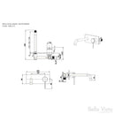 Bella Vista Mica Combo mixer and spout with Back Plate