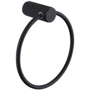 Bella Vista Mica Fluted Matte Black Towel Ring