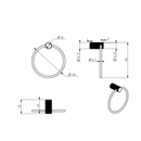 Bella Vista Mica Fluted Matte Black Towel Ring
