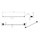 Bella Vista Mica Fluted French Gold Single Towel Rail - 800mm