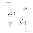 Bella Vista Mica Shower Mixer- Chrome, Black, Brushed Nickel, Gunmetal, French Gold