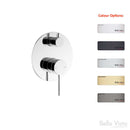 Bella Vista Mica Shower mixer with Diverter with Back Plate- Chrome, Black, Brushed Nickel, Gunmetal, French Gold