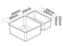 ABEY LAGO 1 & 1/3 DOUBLE BOWL KITCHEN SINK STAINLESS STEEL 650MM