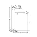 NERO Zen SS316L Tall Basin Mixer Handless