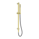 NERO ZEN SHOWER RAIL WITH OUTDOOR SHOWER HOSE BRUSHED GOLD