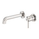 NERO Zen SS316L Wall Basin/Bath Mixer Seperate Back Plate 185mm/230mm Spout