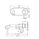 Zen SS316L Wall Basin/Bath Mixer 185mm/230mm Spout(Trim Kits Only)