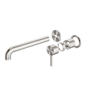 NERO Zen SS316L Wall Basin/Bath Mixer Separate Back Plate 185mm Spout (Trim Kit Only)