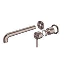 NERO Zen SS316L Wall Basin/Bath Mixer Separate Back Plate 185mm Spout (Trim Kit Only)
