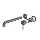 NERO Zen SS316L Wall Basin/Bath Mixer Separate Back Plate 185mm Spout (Trim Kit Only)