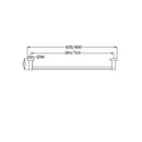 NERO MECCA SINGLE NON-HEATED TOWEL RAIL MATTE WHITE (AVAILABLE IN 600MM AND 800MM)