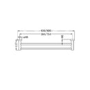 NERO MECCA DOUBLE NON-HEATED TOWEL RAIL BRUSHED BRONZE (AVAILABLE IN 600MM AND 800MM)