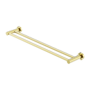 NERO MECCA DOUBLE NON-HEATED TOWEL RAIL BRUSHED GOLD (AVAILABLE IN 600MM AND 800MM)