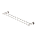 NERO MECCA DOUBLE NON-HEATED TOWEL RAIL BRUSHED NICKEL (AVAILABLE IN 600MM AND 800MM)
