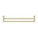 NERO MECCA DOUBLE NON-HEATED TOWEL RAIL BRUSHED GOLD (AVAILABLE IN 600MM AND 800MM)