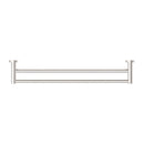 NERO MECCA DOUBLE NON-HEATED TOWEL RAIL BRUSHED NICKEL (AVAILABLE IN 600MM AND 800MM)