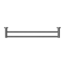 NERO MECCA DOUBLE NON-HEATED TOWEL RAIL GUN METAL (AVAILABLE IN 600MM AND 800MM)