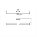 NERO MECCA DOUBLE TOILET ROLL HOLDER MATTE BLACK