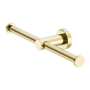 NERO MECCA DOUBLE TOILET ROLL HOLDER BRUSHED GOLD