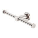 NERO MECCA DOUBLE TOILET ROLL HOLDER BRUSHED NICKEL