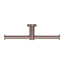 NERO MECCA DOUBLE TOILET ROLL HOLDER BRUSHED BRONZE