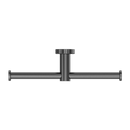 NERO MECCA DOUBLE TOILET ROLL HOLDER GUN METAL