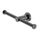 NERO MECCA DOUBLE TOILET ROLL HOLDER GUN METAL