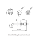 NERO X PLUS Wall Basin/Bath Set