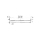 NERO MECCA DOUBLE NON-HEATED TOWEL RAIL MATTE BLACK (AVAILABLE IN 600MM AND 800MM)