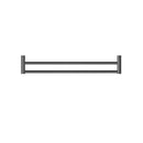 NERO MECCA DOUBLE NON-HEATED TOWEL RAIL GUN METAL (AVAILABLE IN 600MM AND 800MM)