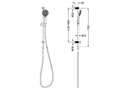 NERO OPAL SHOWER RAIL WITH AIR SHOWER BRUSHED NICKEL