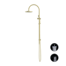 NERO OPAL TWIN SHOWER WITH AIR SHOWER 339MM BRUSHED GOLD