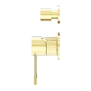 NERO OPAL SHOWER MIXER DIVERTER SEPARATE PLATE BRUSHED GOLD