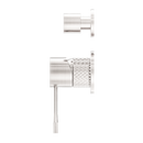 NERO OPAL SHOWER MIXER DIVERTER SEPARATE PLATE BRUSHED NICKEL