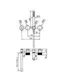 NERO Opal Progressive Shower System Seperate Plate With Spout 230/250mm