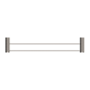 NERO OPAL NON-HEATED DOUBLE TOWEL RAIL BRUSHED NICKEL (AVAILABLE IN 600MM AND 800MM)