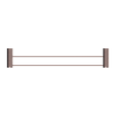 NERO OPAL NON-HEATED DOUBLE TOWEL RAIL BRUSHED BRONZE (AVAILABLE IN 600MM AND 800MM)
