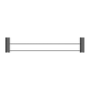 NERO OPAL NON-HEATED DOUBLE TOWEL RAIL GRAPHITE (AVAILABLE IN 600MM AND 800MM)